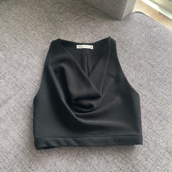 Zara Tops - Black XS ZARA Cowl Neck Top